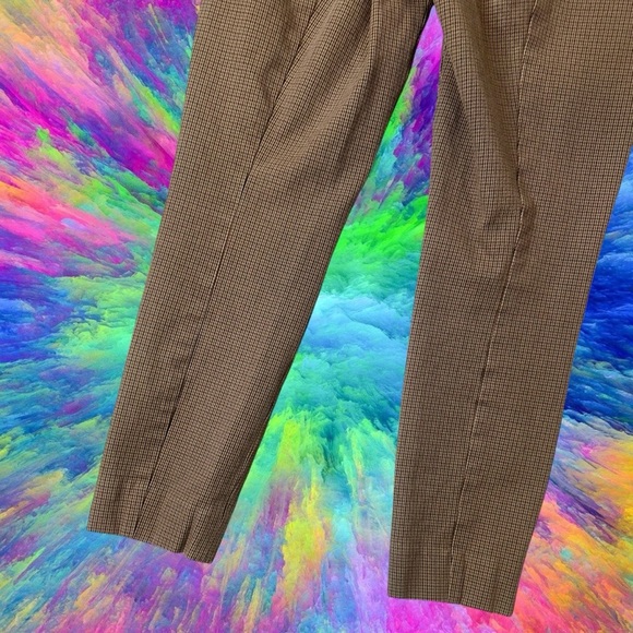 Everlane ‘The Curvy Fit Side-Zip Work Pant’ in Brown Houndstooth Size 00 Short - Picture 16 of 16